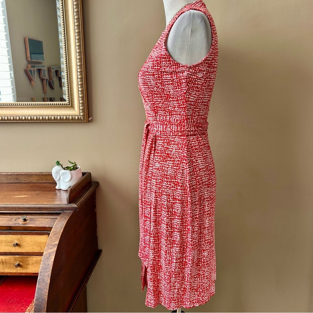 Diane von Furstenberg New Yahzi Wrap Dress Red White Print Silk Size 2 - Picture 9 of 14